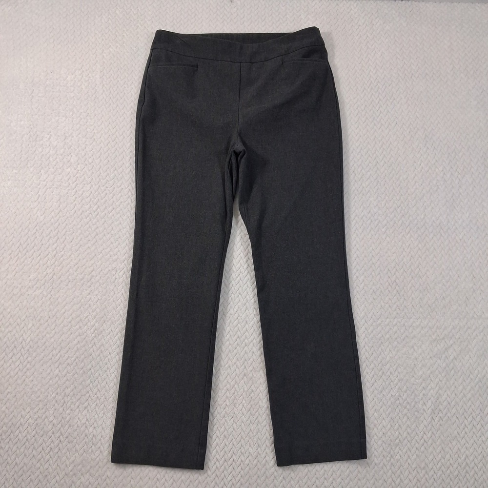 Chico's Brigitte Pull-on Pants Women 6R Gray.